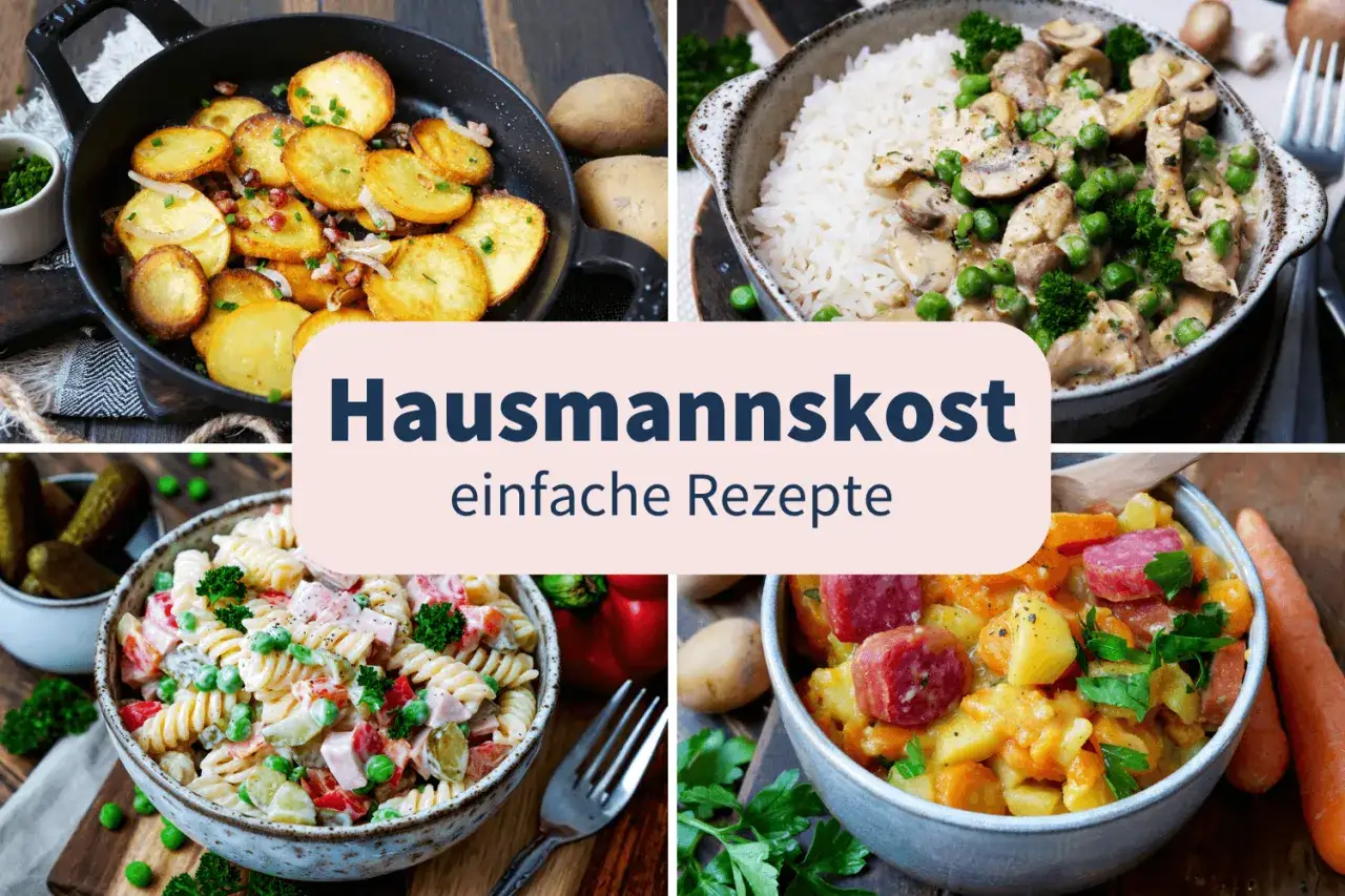 Hausmannskost: Bratkartoffeln, Reis mit Pilzrahmsoße, Nudelsalat und deftiger Eintopf. Tolle Rezept-Ideen für jeden Tag!